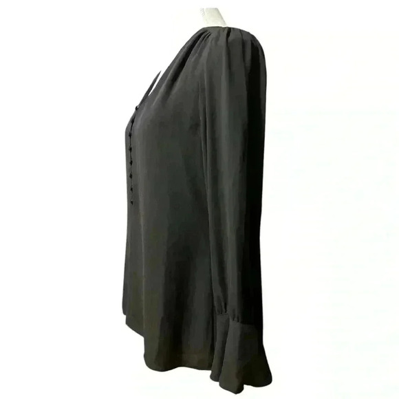 White House Black Market Button Front V Neck Blouse Size Small - Picture 3 of 11